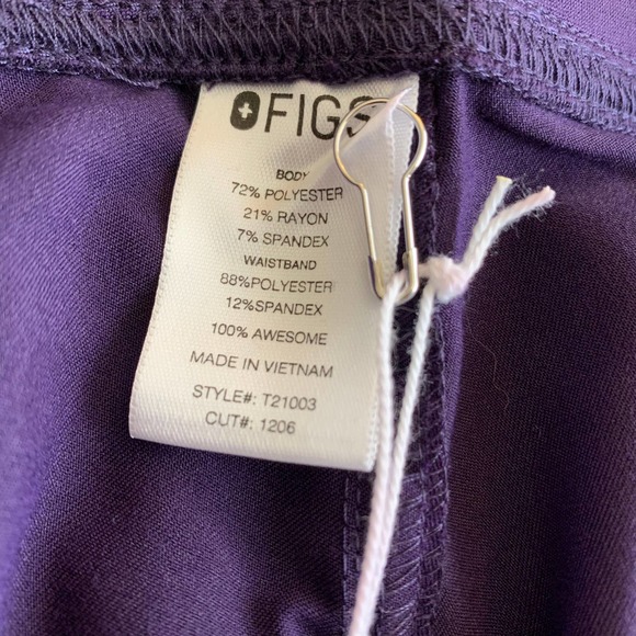 FIGS Livingston Limited Edition Purple Scrub Pants - Picture 7 of 10